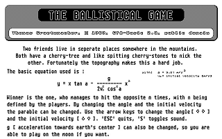 Ballistical Game (The) atari screenshot